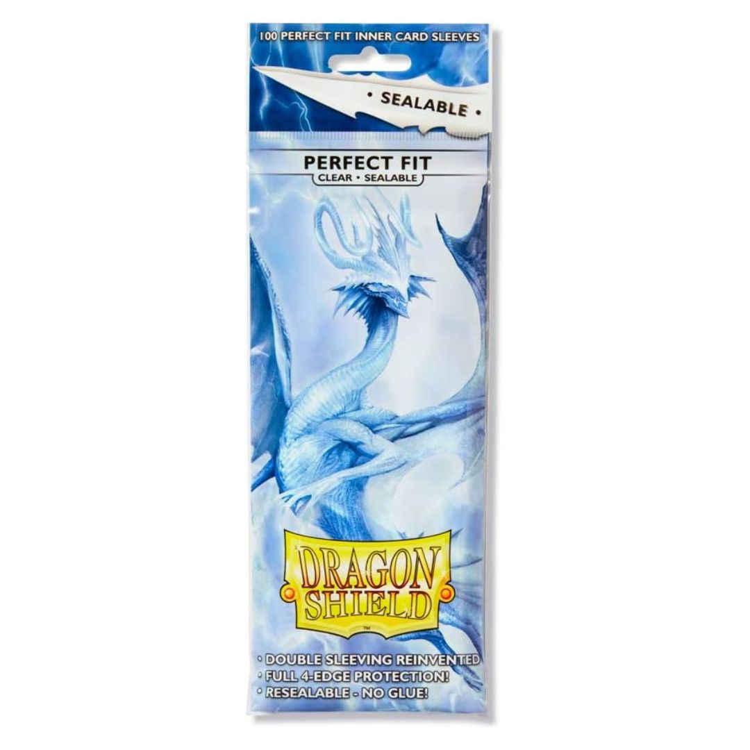 Dragon Shield - Standard Perfect Fit Sealable Sleeves (100 Sleeves) - Clear
