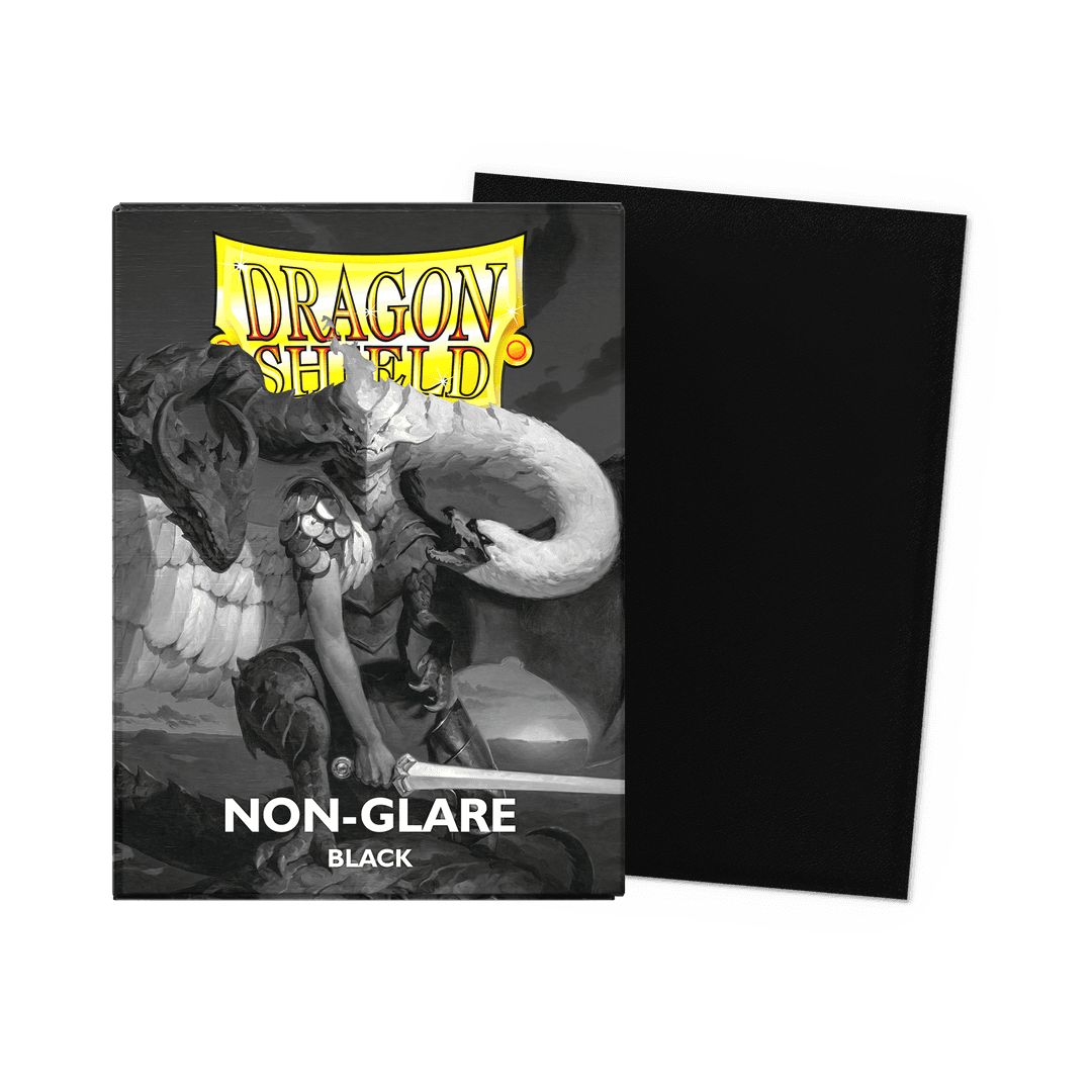 Dragon Shield - Non-Glare Standard Size Sleeves - Matte Black (100 Sleeves)