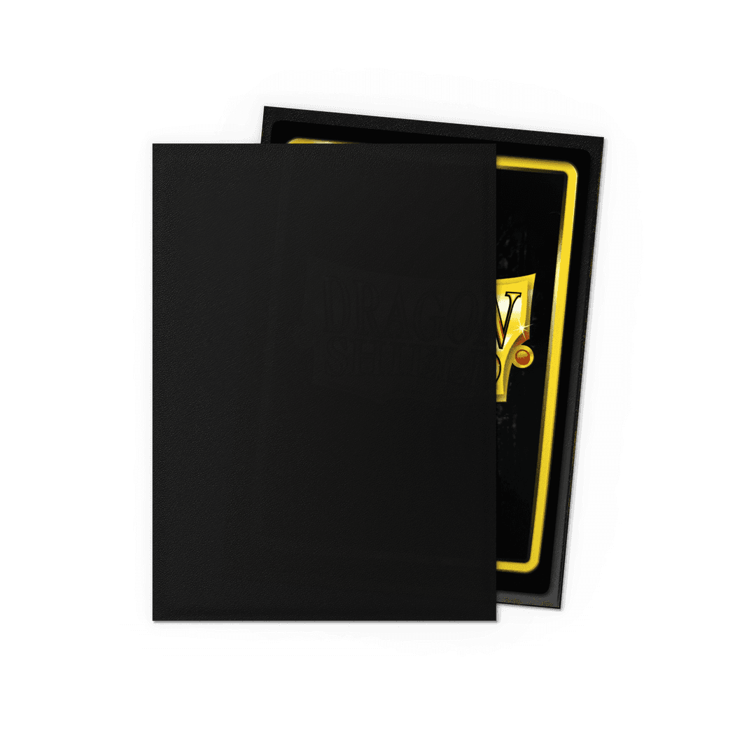 Dragon Shield - Non-Glare Standard Size Sleeves - Matte Black (100 Sleeves)
