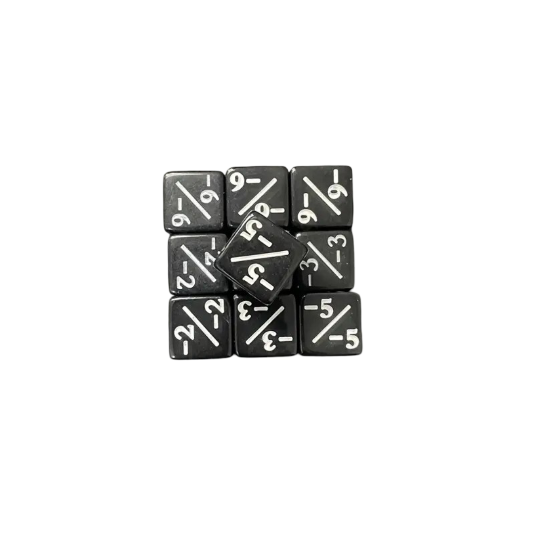 20-pack Positive/Negative Counterstärningar D6